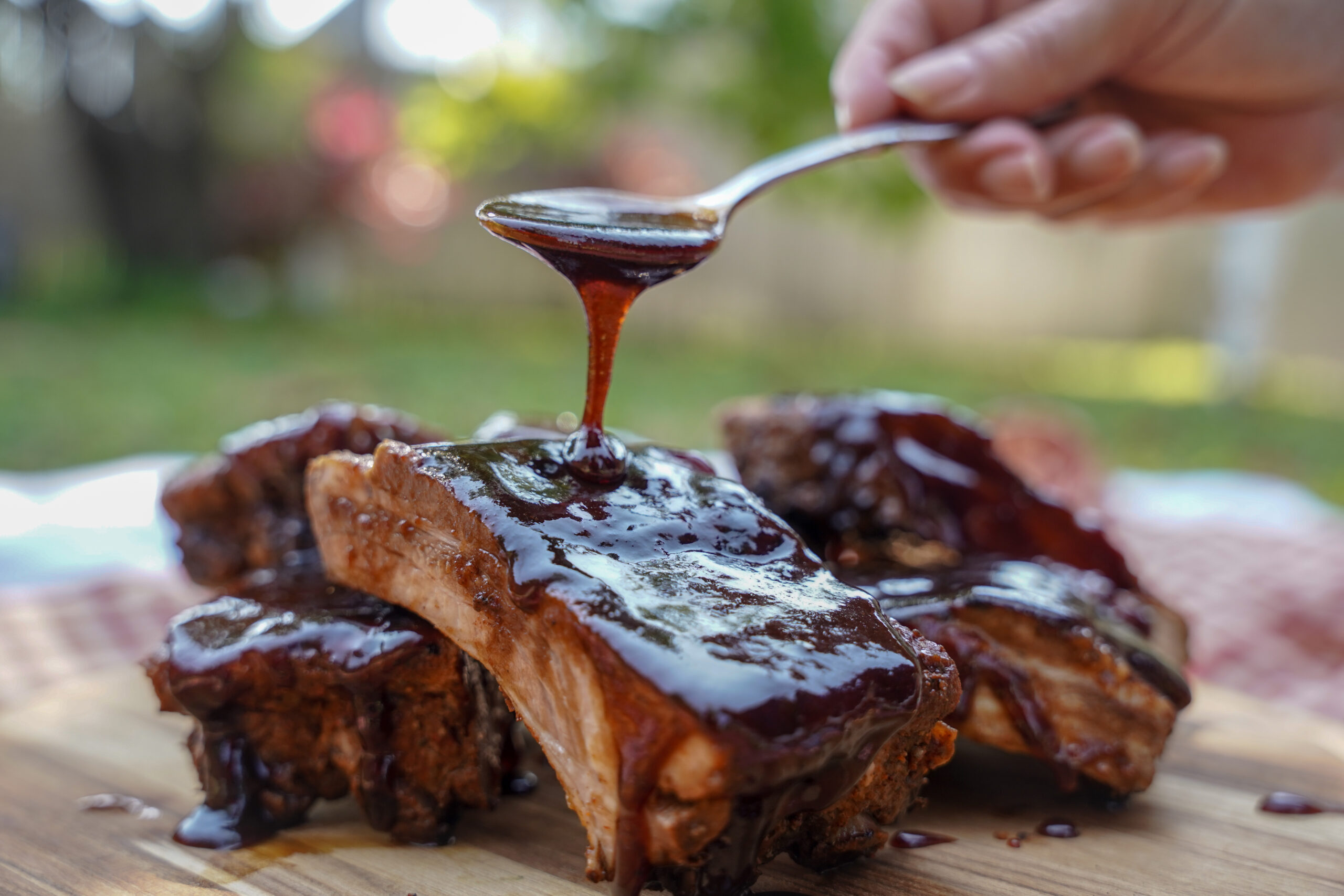 slathered bbq ribs